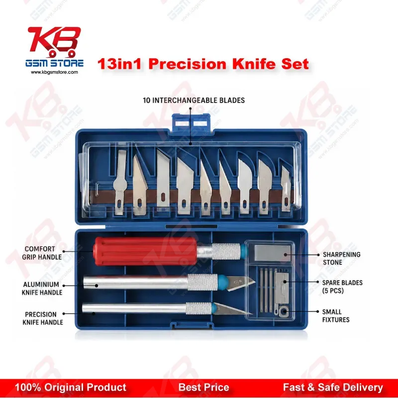 13in1 Precision Knife Set – Mobile Repair Cutting & Scraping Tool Kit