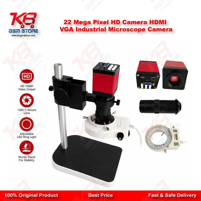 22 Mega Pixel HD Camera HDMI VGA Industrial Microscope Camera