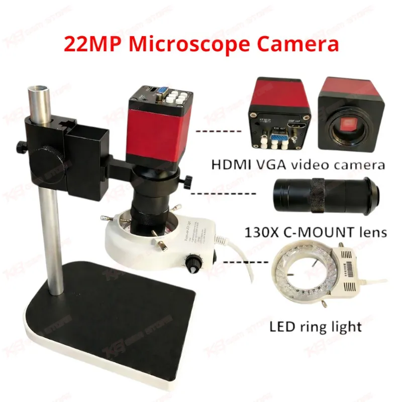 22 Mega Pixel HD Camera HDMI VGA Industrial Microscope Camera