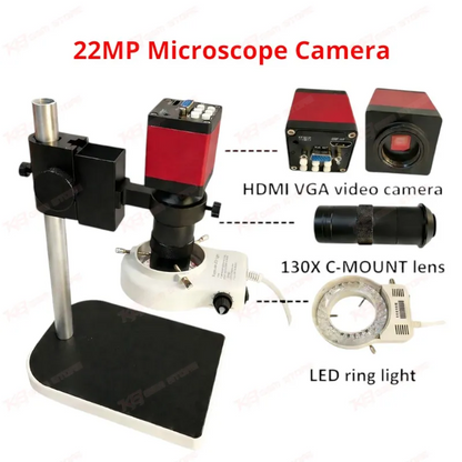 22 Mega Pixel HD Camera HDMI VGA Industrial Microscope Camera