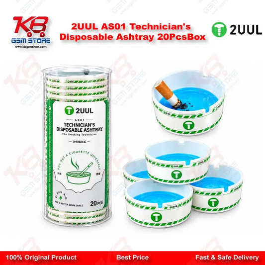2UUL AS01 Technician's Disposable Ashtray 20Pcs/Box – Repair Bench Waste Collection Tray for Mobile Repair Shops