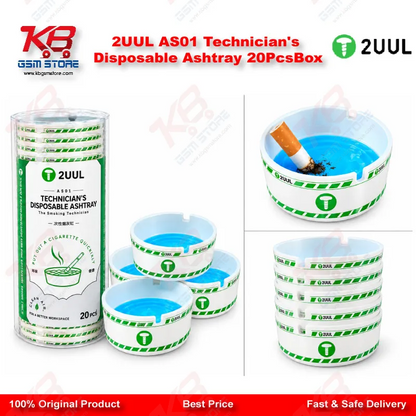 2UUL AS01 Technician's Disposable Ashtray 20Pcs/Box – Repair Bench Waste Collection Tray for Mobile Repair Shops