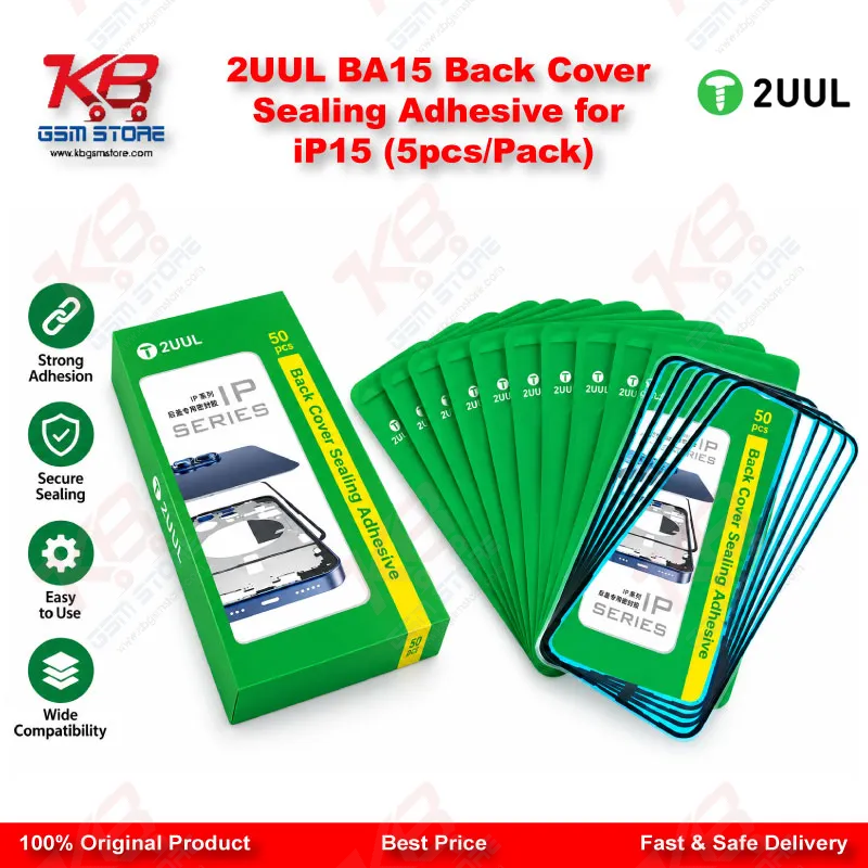2UUL BA15 Back Cover Sealing Adhesive for iP15 (5pcs/Pack)