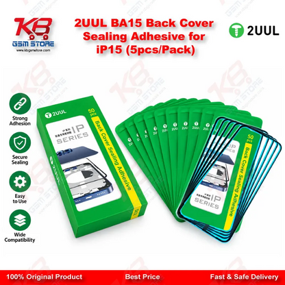 2UUL BA15 Back Cover Sealing Adhesive for iP15 (5pcs/Pack)