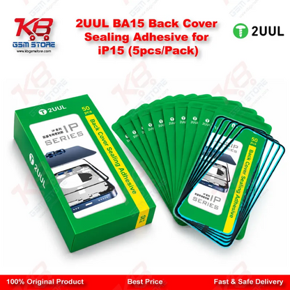 2UUL BA15 Back Cover Sealing Adhesive for iP15 (5pcs/Pack)