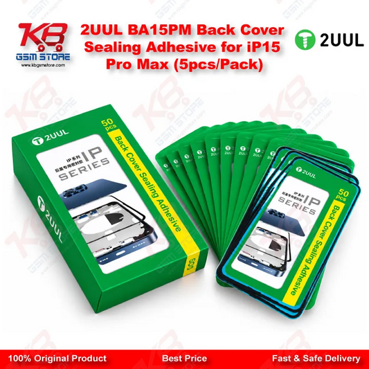 2UUL BA15PM Back Cover Sealing Adhesive for iP15 Pro Max (5pcs/Pack)
