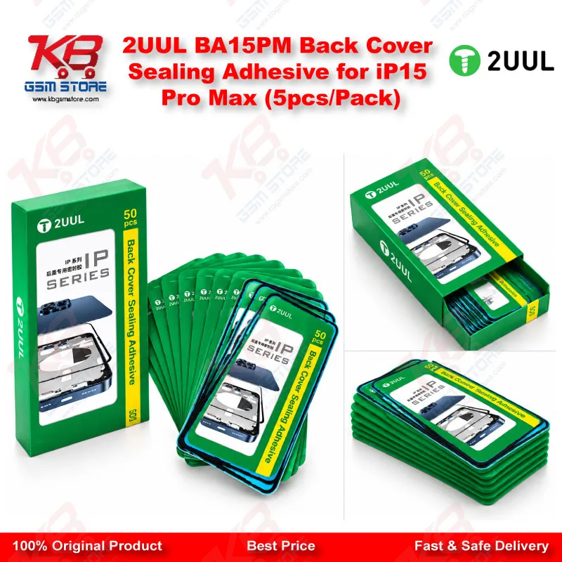2UUL BA15PM Back Cover Sealing Adhesive for iP15 Pro Max (5pcs/Pack)