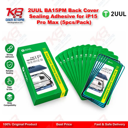 2UUL BA15PM Back Cover Sealing Adhesive for iP15 Pro Max (5pcs/Pack)