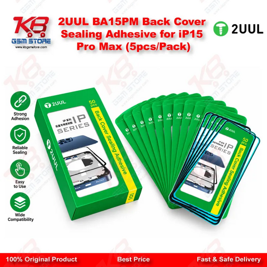 2UUL BA15PM Back Cover Sealing Adhesive for iP15 Pro Max (5pcs/Pack)