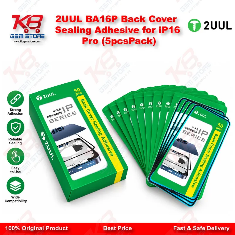 2UUL BA16P Back Cover Sealing Adhesive for iP16 Pro (5pcs/Pack)