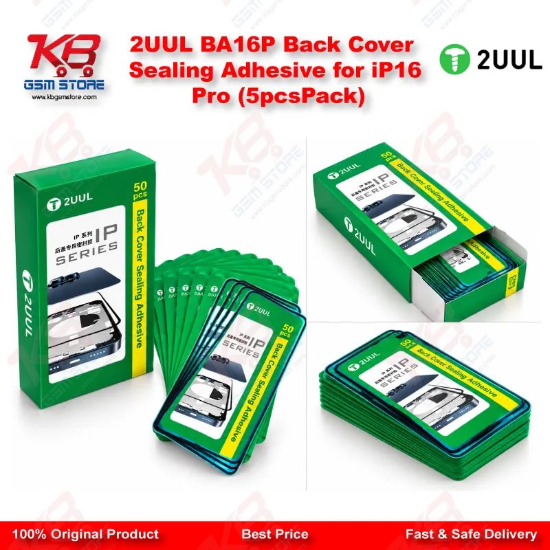 2UUL BA16P Back Cover Sealing Adhesive for iP16 Pro (5pcs/Pack)