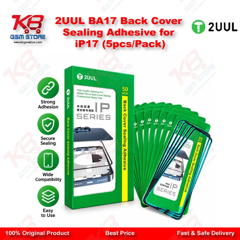 2UUL BA17 Back Cover Sealing Adhesive for iP17 (5pcs/Pack)