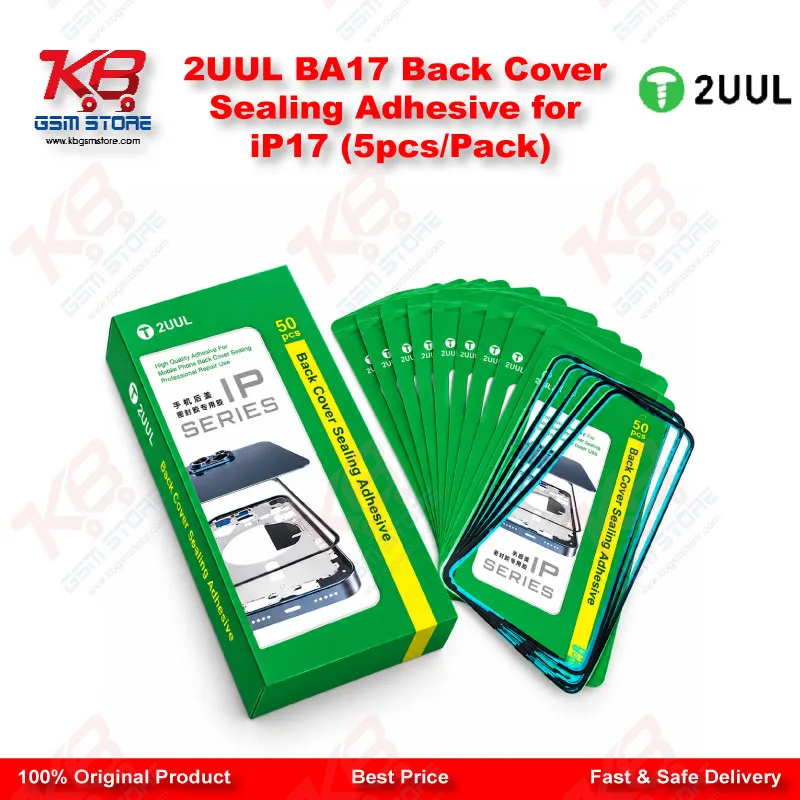 2UUL BA17 Back Cover Sealing Adhesive for iP17 (5pcs/Pack)