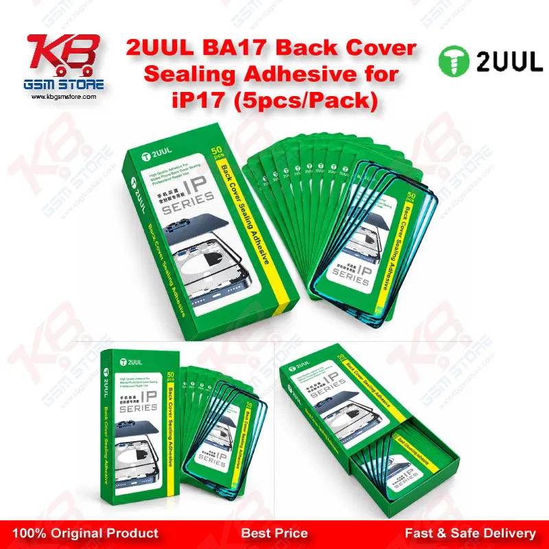 2UUL BA17 Back Cover Sealing Adhesive for iP17 (5pcs/Pack)