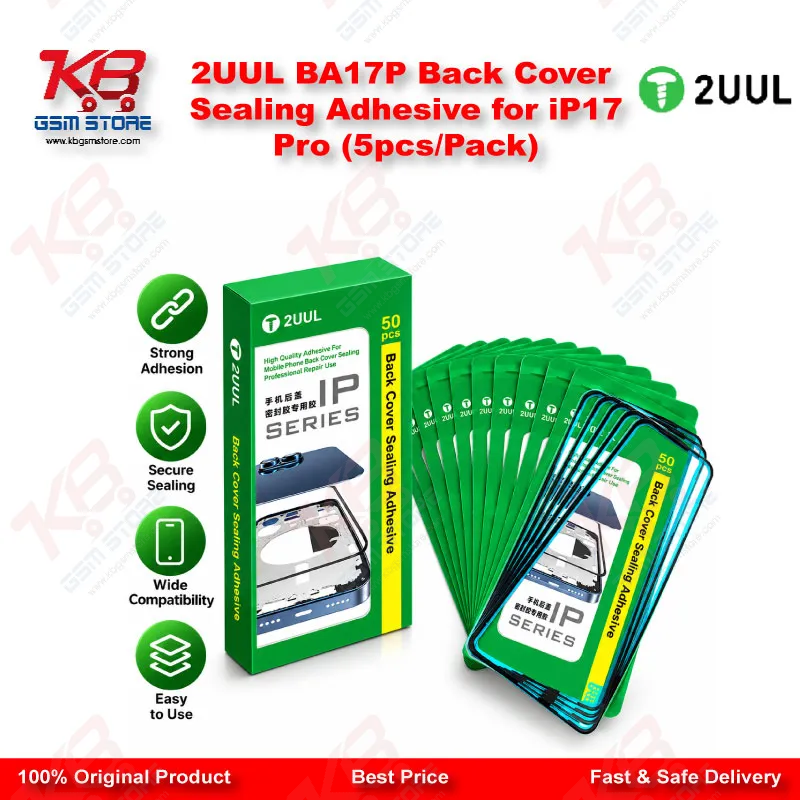 2UUL BA17P Back Cover Sealing Adhesive for iP17Pro (5pcs/Pack)