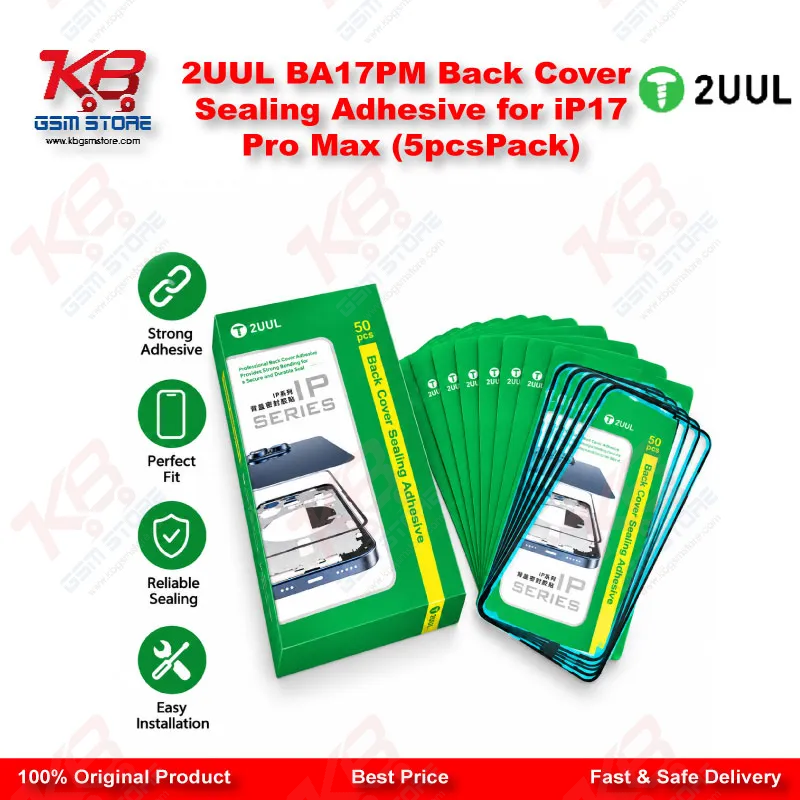 2UUL BA17PM Back Cover Sealing Adhesive for iP17 Pro Max (5pcs/Pack)
