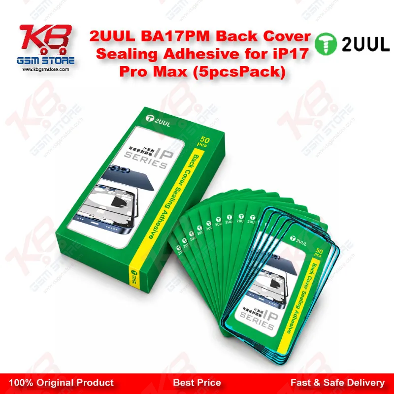 2UUL BA17PM Back Cover Sealing Adhesive for iP17 Pro Max (5pcs/Pack)