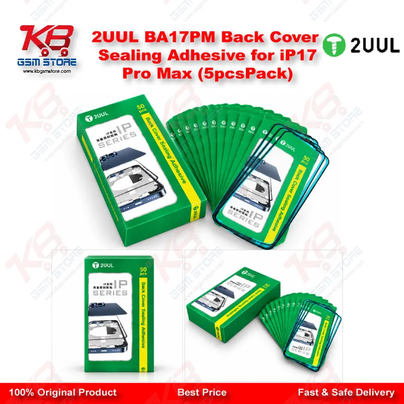 2UUL BA17PM Back Cover Sealing Adhesive for iP17 Pro Max (5pcs/Pack)