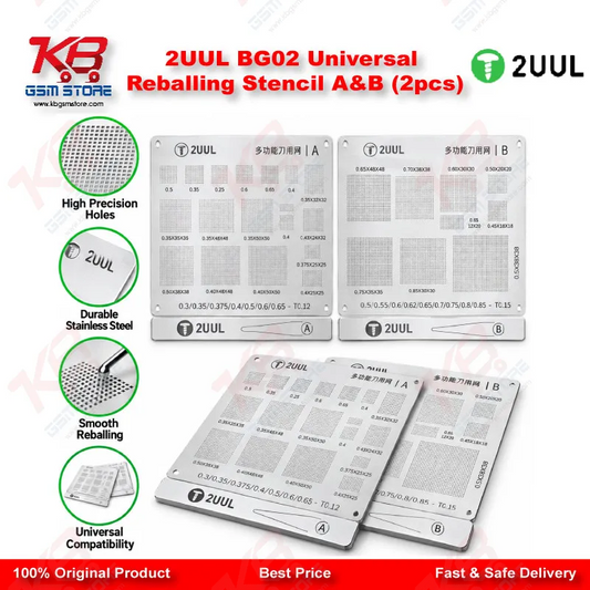 2UUL BG02 Universal Reballing Stencil A&B (2pcs)