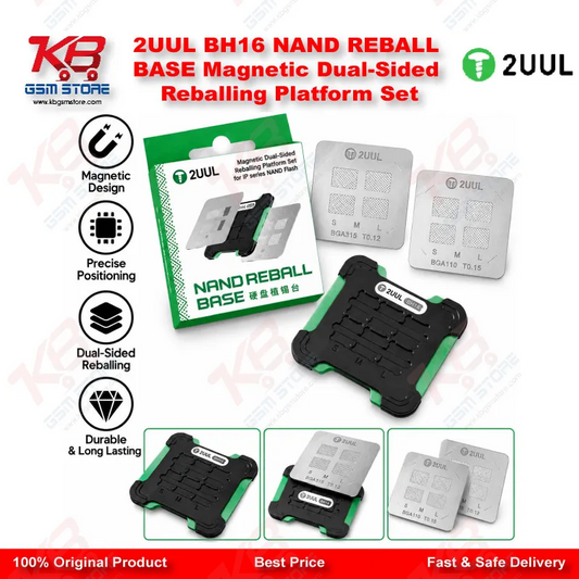 2UUL BH16 NAND REBALL BASE Magnetic Dual-Sided Reballing Platform Set