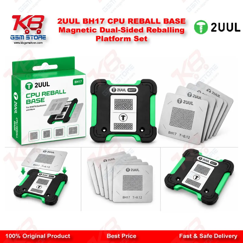 2UUL BH17 CPU REBALL BASE Magnetic Dual-Sided Reballing Platform Set