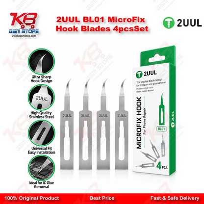 2UUL BL01 MicroFix Hook Blades 4pcs/Set