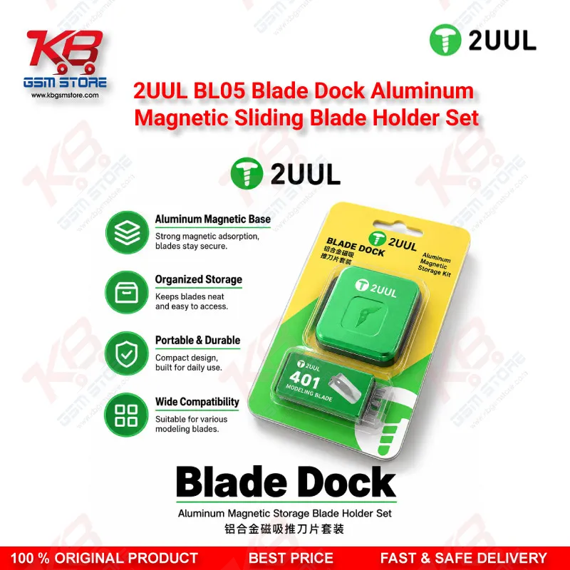 2UUL BL05 Blade Dock Aluminum Magnetic Sliding Blade Holder Set