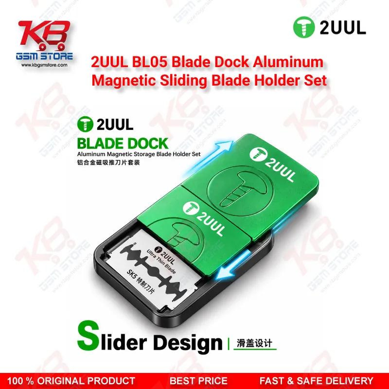 2UUL BL05 Blade Dock Aluminum Magnetic Sliding Blade Holder Set