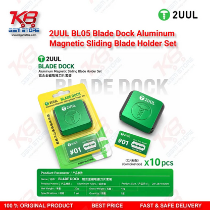 2UUL BL05 Blade Dock Aluminum Magnetic Sliding Blade Holder Set