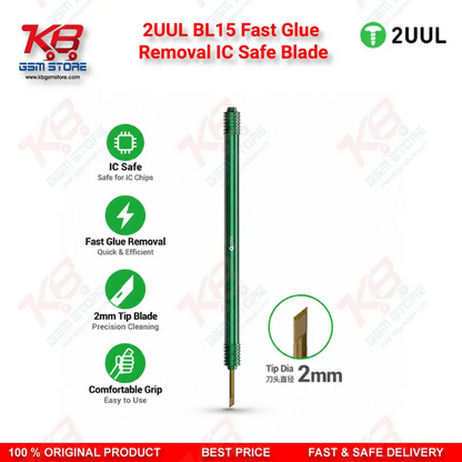2UUL BL15 Fast Glue Removal IC Safe Blade - 45° Tip