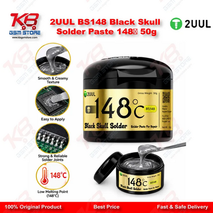 2UUL BS148 Black Skull Solder Paste 148℃ 50g