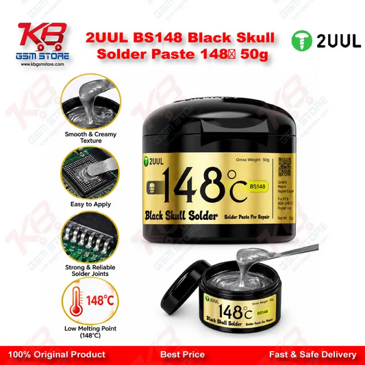 2UUL BS148 Black Skull Solder Paste 148℃ 50g