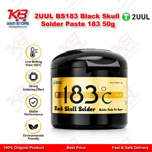 2UUL BS183 Black Skull Solder Paste 183℃ 50g