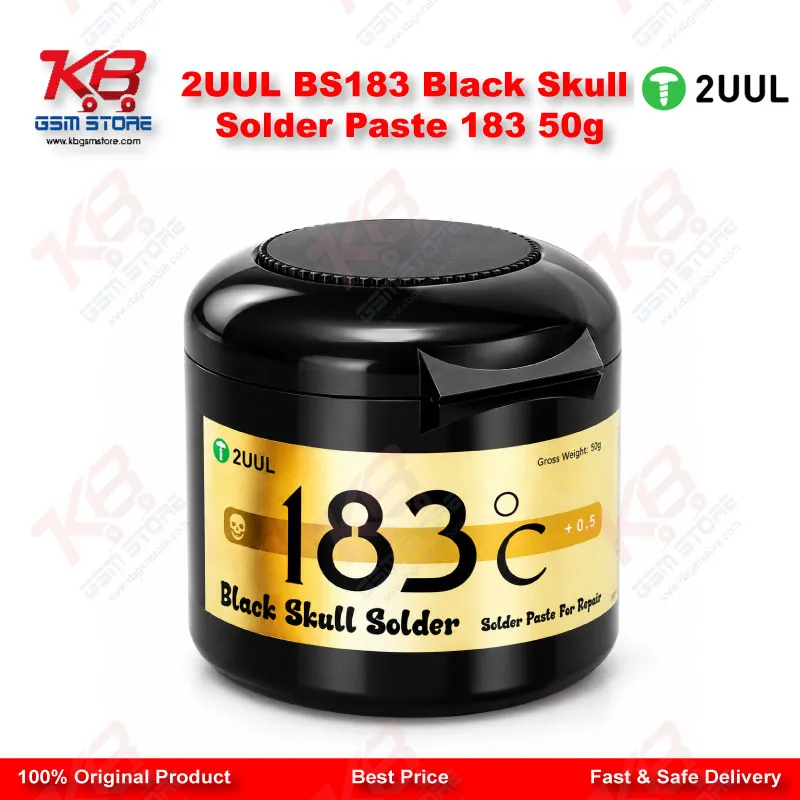 2UUL BS183 Black Skull Solder Paste 183℃ 50g