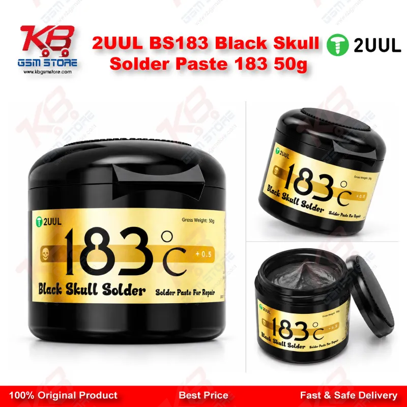 2UUL BS183 Black Skull Solder Paste 183℃ 50g