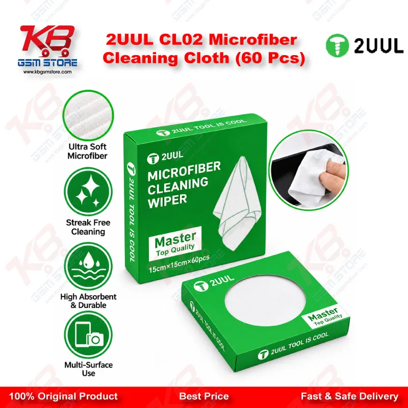 2UUL CL02 Microfiber Cleaning Cloth (60 Pcs)