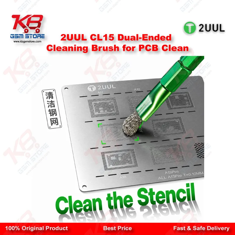 2UUL CL15 Dual-Ended Cleaning Brush for Motherboard & PCB Repair