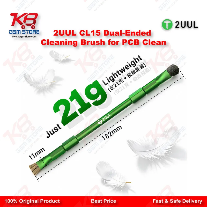 2UUL CL15 Dual-Ended Cleaning Brush for Motherboard & PCB Repair