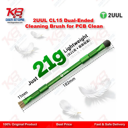 2UUL CL15 Dual-Ended Cleaning Brush for Motherboard & PCB Repair