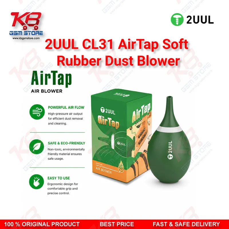 2UUL CL31 AirTap Soft Rubber Dust Blower for Mobile Phone Motherboard & PCB Cleaning