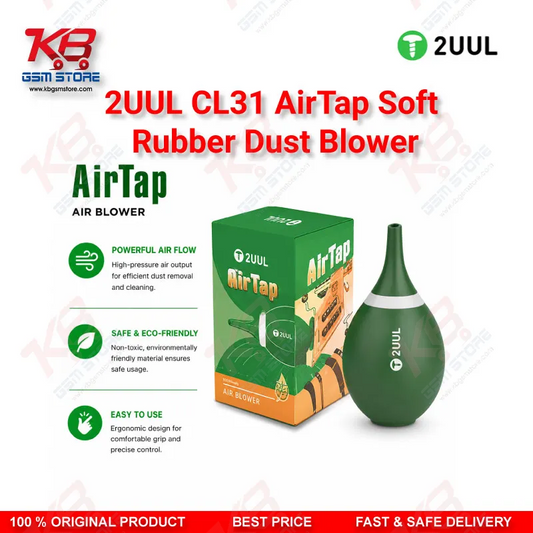 2UUL CL31 AirTap Soft Rubber Dust Blower for Mobile Phone Motherboard & PCB Cleaning