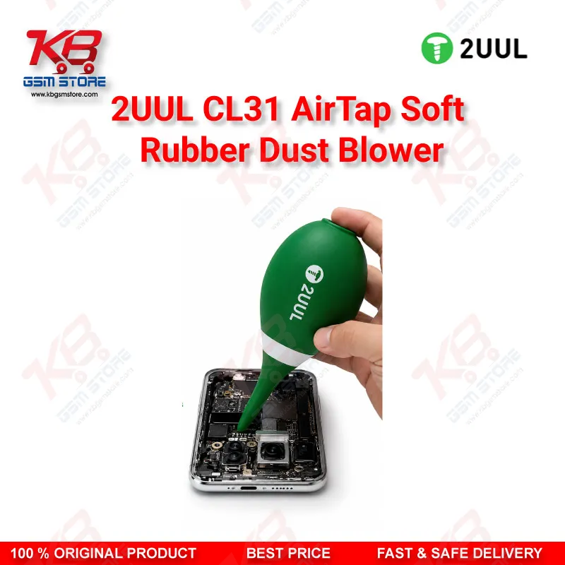 2UUL CL31 AirTap Soft Rubber Dust Blower for Mobile Phone Motherboard & PCB Cleaning