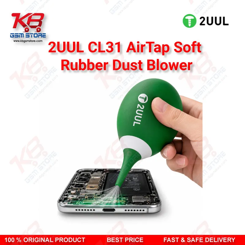 2UUL CL31 AirTap Soft Rubber Dust Blower for Mobile Phone Motherboard & PCB Cleaning