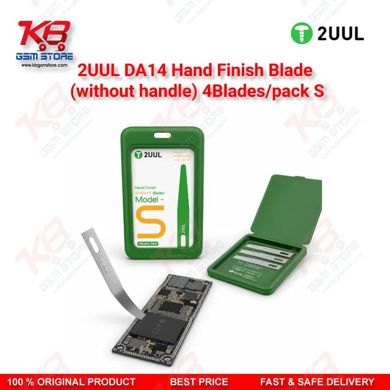 2UUL DA14 Hand Finish Blade Model-S (Without Handle) 4 Blades/Pack