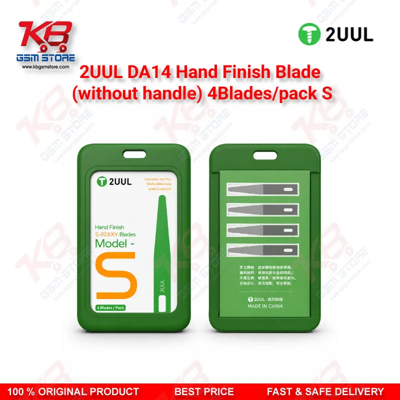 2UUL DA14 Hand Finish Blade Model-S (Without Handle) 4 Blades/Pack