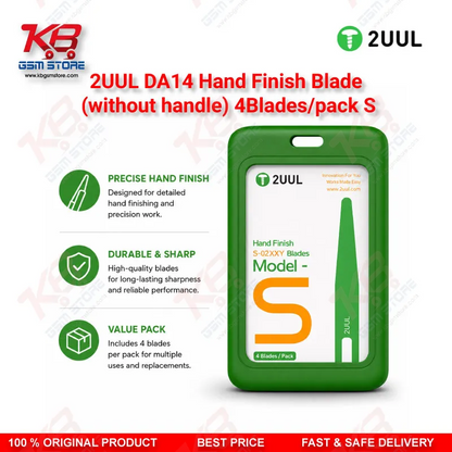 2UUL DA14 Hand Finish Blade Model-S (Without Handle) 4 Blades/Pack