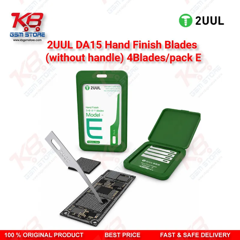 2UUL DA15 Model E Hand Finish Blades (Without Handle) 4 Blades/Pack