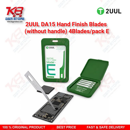 2UUL DA15 Model E Hand Finish Blades (Without Handle) 4 Blades/Pack