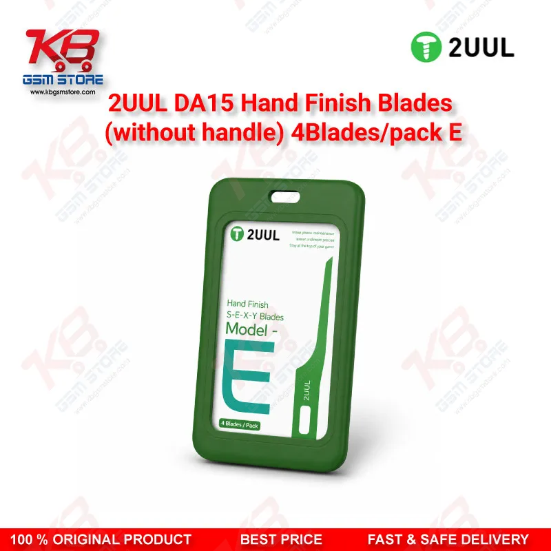 2UUL DA15 Model E Hand Finish Blades (Without Handle) 4 Blades/Pack