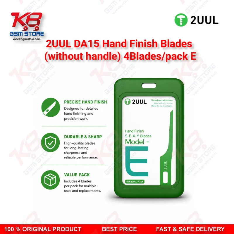 2UUL DA15 Model E Hand Finish Blades (Without Handle) 4 Blades/Pack